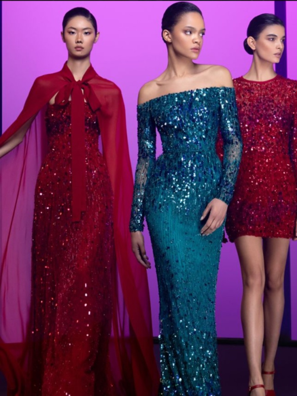 Ellie Saab embroidered evening gown